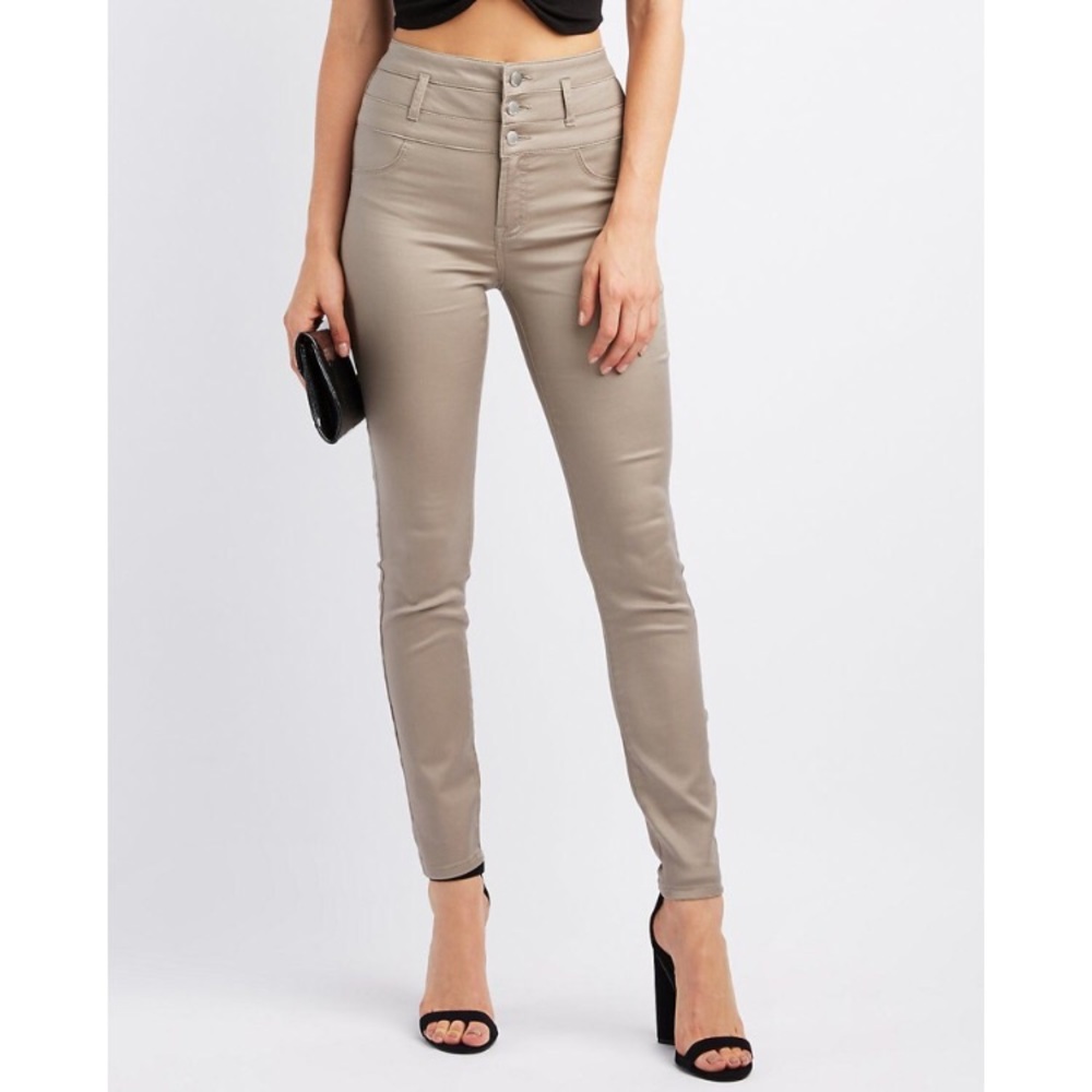 Tan Refuge High Waisted Skinny Jeans